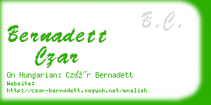 bernadett czar business card